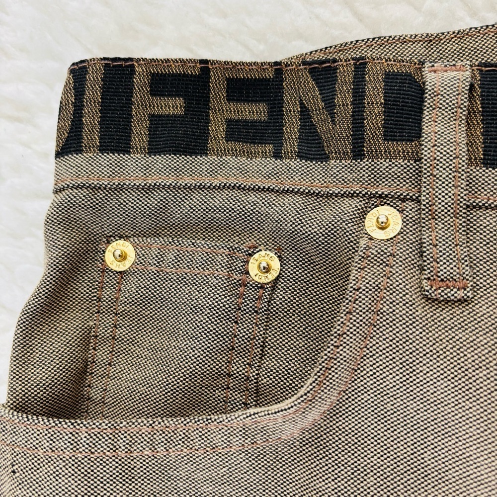 Fendi High Waist Women’s Tan Pants size EU 43 US 29 - Picture 7 of 16